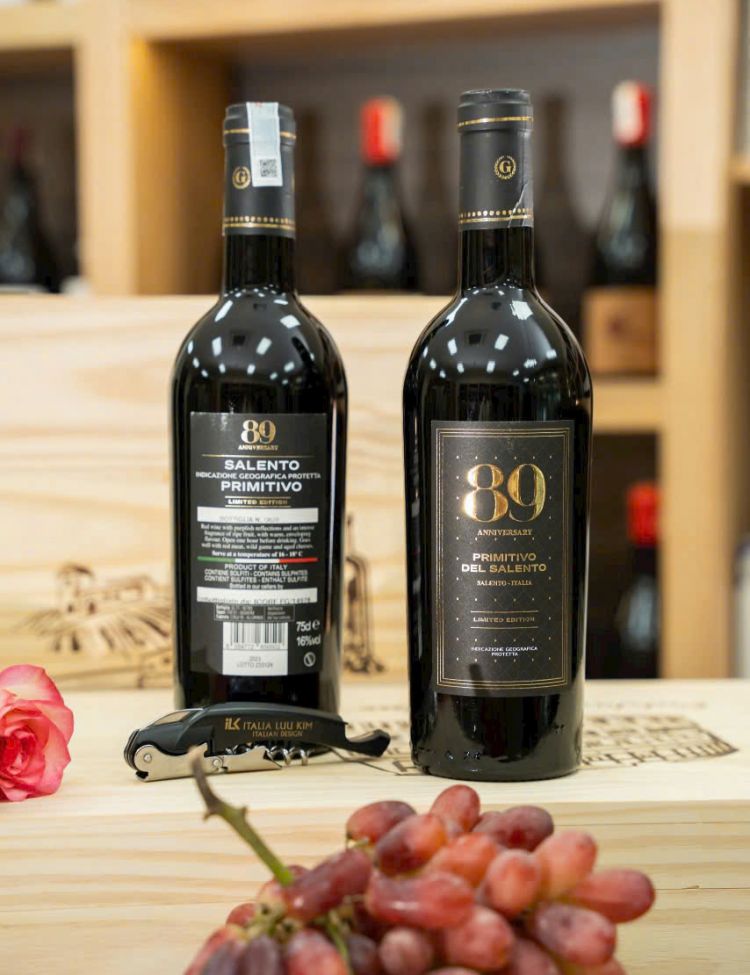 Rượu Vang 89 Anniversary Primitivo del Salento <5% ABV*