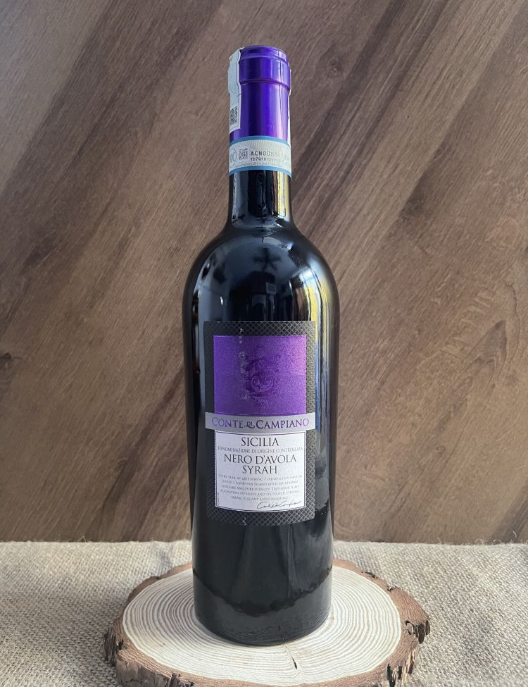 Rượu Vang Conte di Campiano Sicilia Nero d’Avola Syrah <5% ABV*