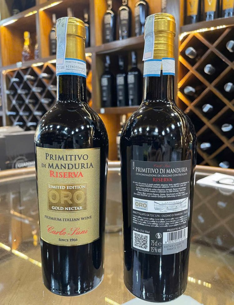 Rượu Vang Primitivo di Manduria Riserva ORO <5% ABV*