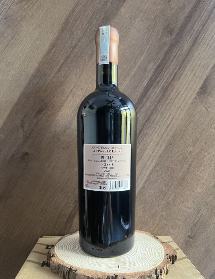 Rượu Vang Contessa Melisa Appassimento Puglia Rosso <5% ABV*
