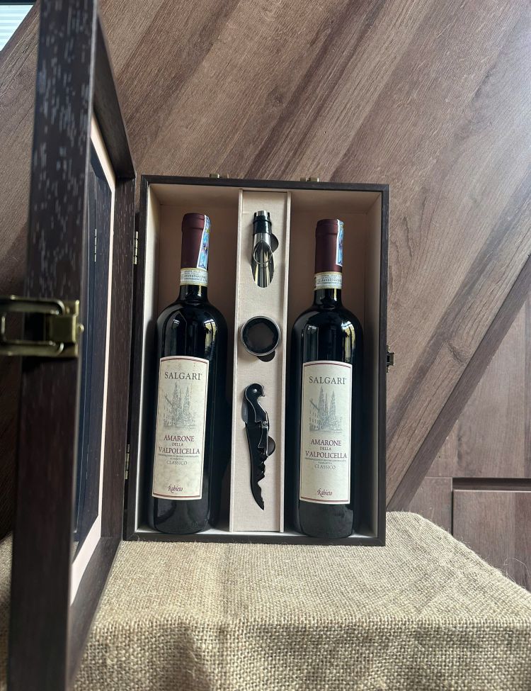 Hộp Quà Tặng Rượu Vang Ý Cao Cấp – Salgari Amarone Della Valpolicella Classico <5% ABV*