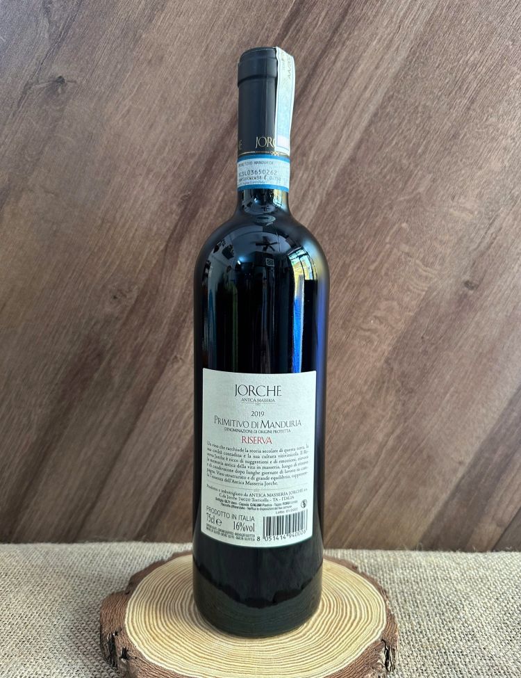 Rượu Vang Jorche Primitivo di Manduria Riserva <5% ABV*